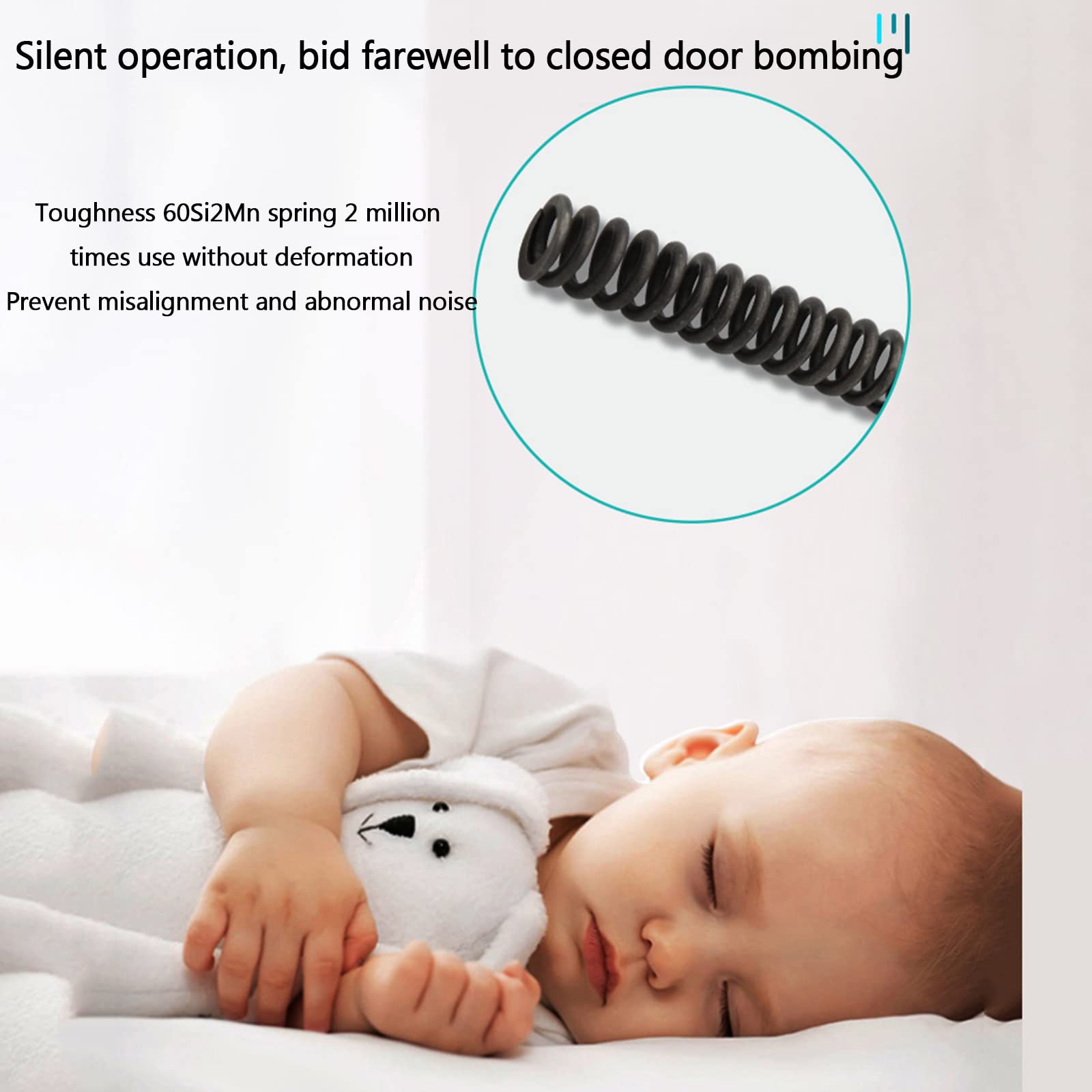 Tampone idraulico Chiudiporta da 25 kg a 45 kg Attrezzatura per la chiusura della porta a velocità regolabile Hardware per porta con chiusura morbida silenziosa,Position