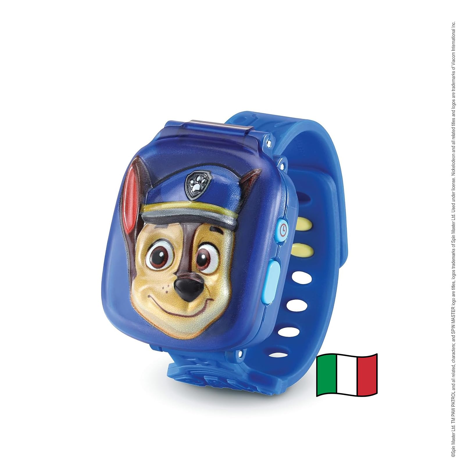 VTech PAW Patrol - Orologio Interattivo di Chase, Orologio per Bambini con 4 Giochi, Schermo a Colori, Inclusa Voce di Ryder, Funzione Sveglia e Timer, Lingua Italiana, Batterie Incluse, 3-​7 Anni