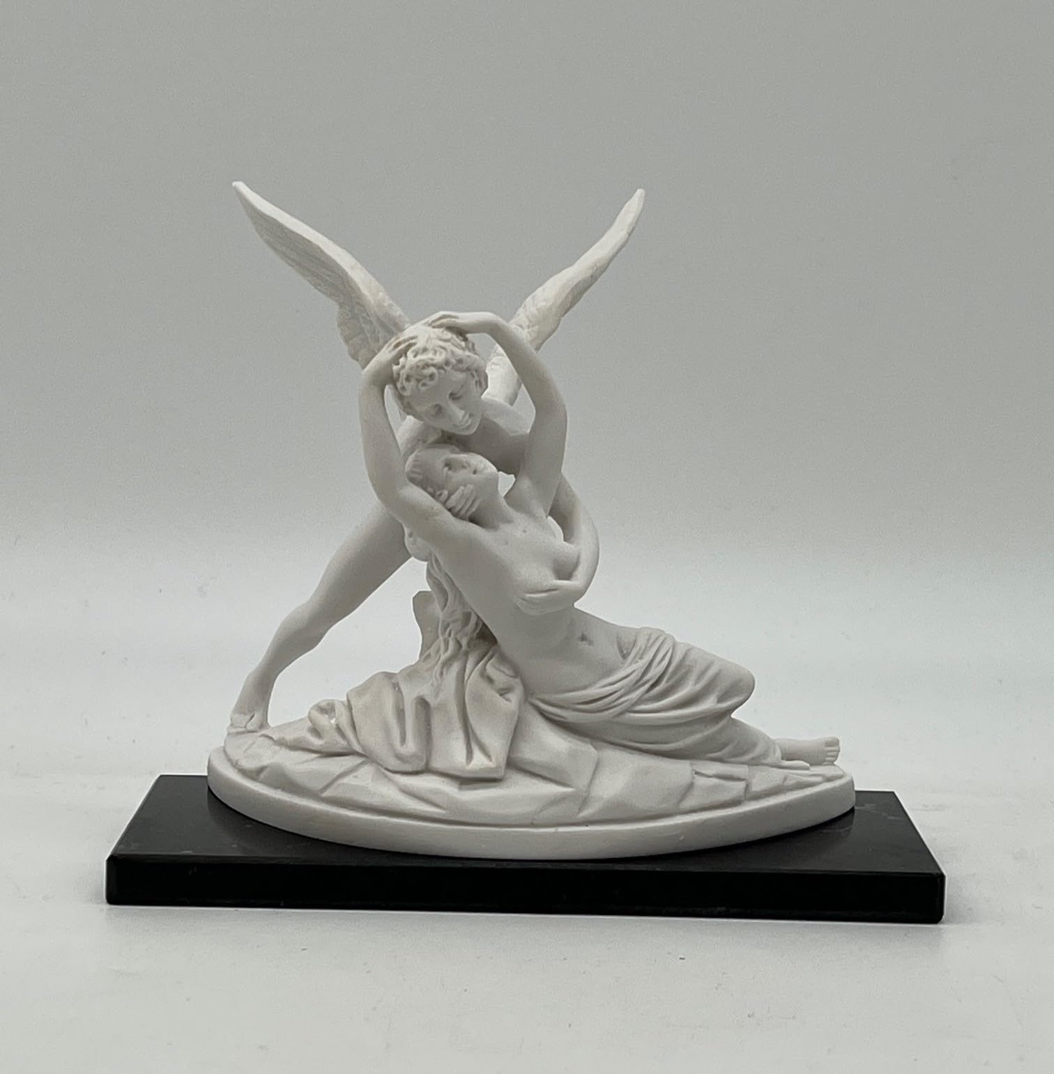 Generico ArteSacraCaravaggio Escultura Amor y Psique en polvo de alabastro y base de mármol, 16 x 13 cm (6,29 x 5,11 pulgadas) producción artesanal italiana.