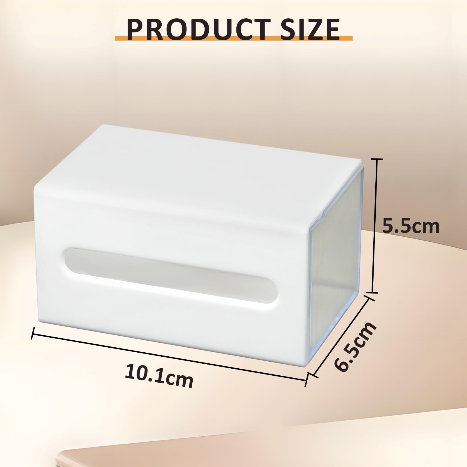 Jinminamz Wall-Mounted Storage Box with Drawers, White, Plastic Frame, HIPS Material - Image 2
