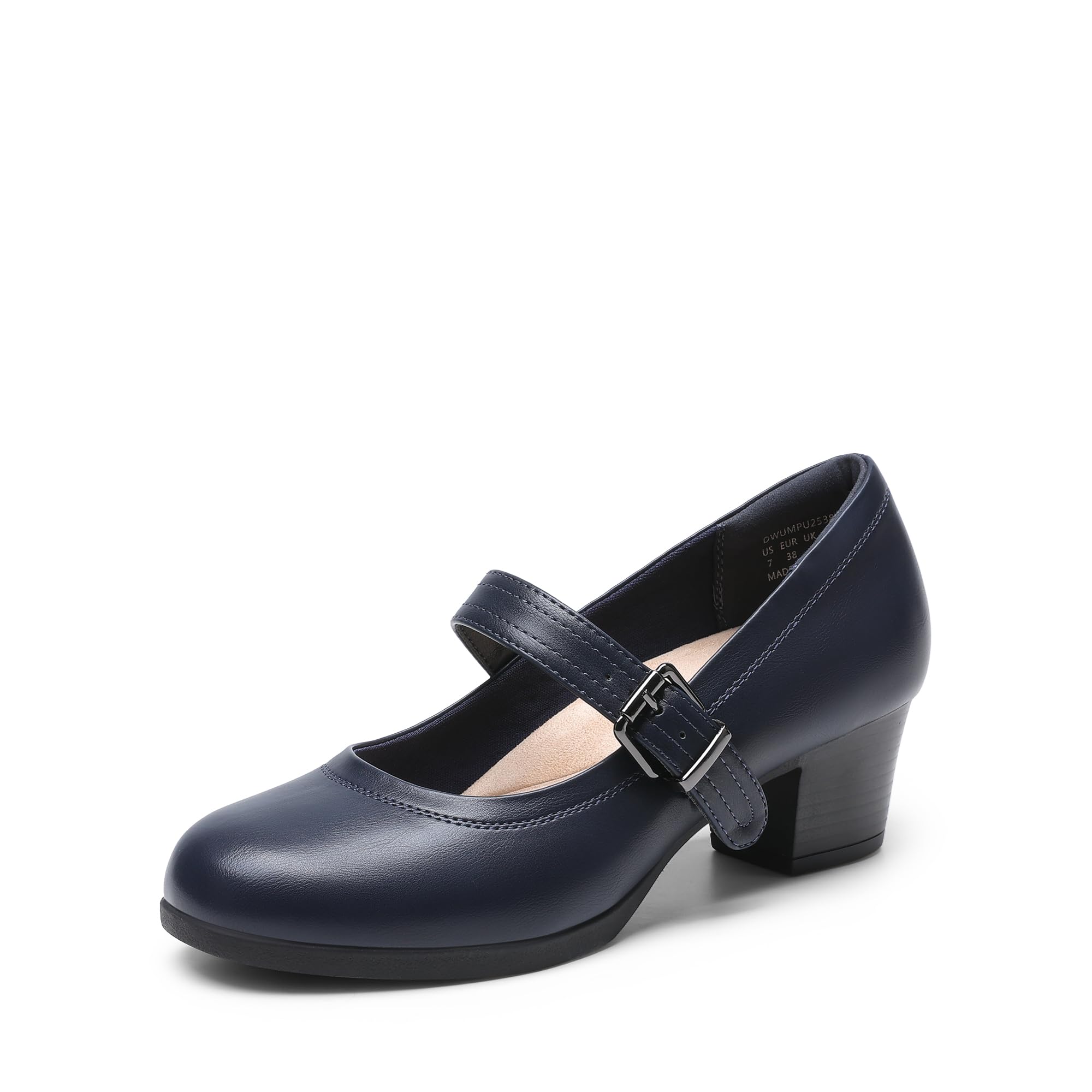 DREAM PAIRS Women's Mary Janes Pumps Chunky High Heel Dress Shoes Ankle Buckle Round Cap Pumps, Thick Heel Pumps for Women, nude DREAM PAIRS Women's Mary Janes Pumps Chunky High Heel Dress Shoes Ankle Buckle Round Cap Pumps, Thick Heel Pumps for Women, nude