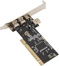 1394 Firewire Card, PCI 3 Ports Expansion Card, with 1 Lane PCI Express with 2.5GB/s Full Duplex Channel, for Desktop PC and DV Connection Application