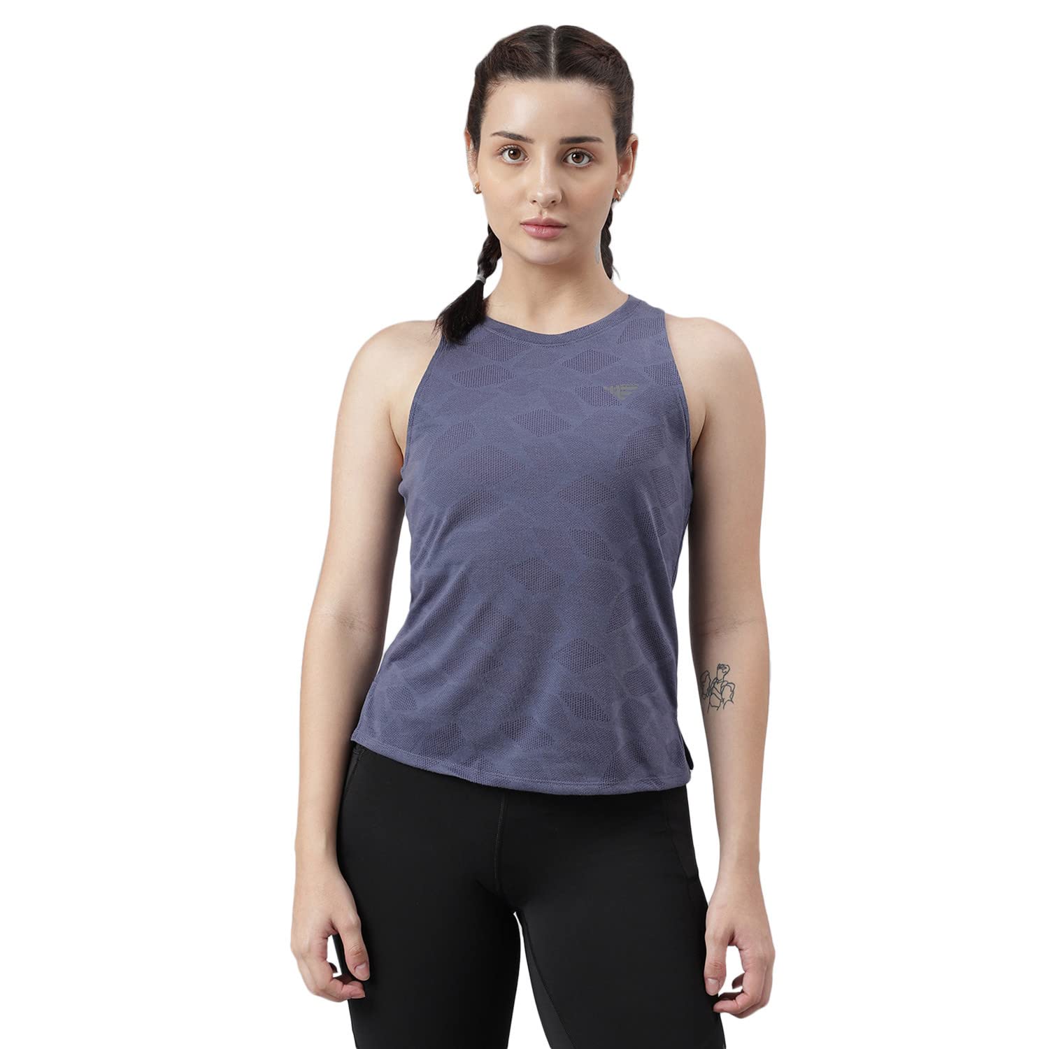 woods Women Polyester Solid Casual Round Neck Tops-picture-37