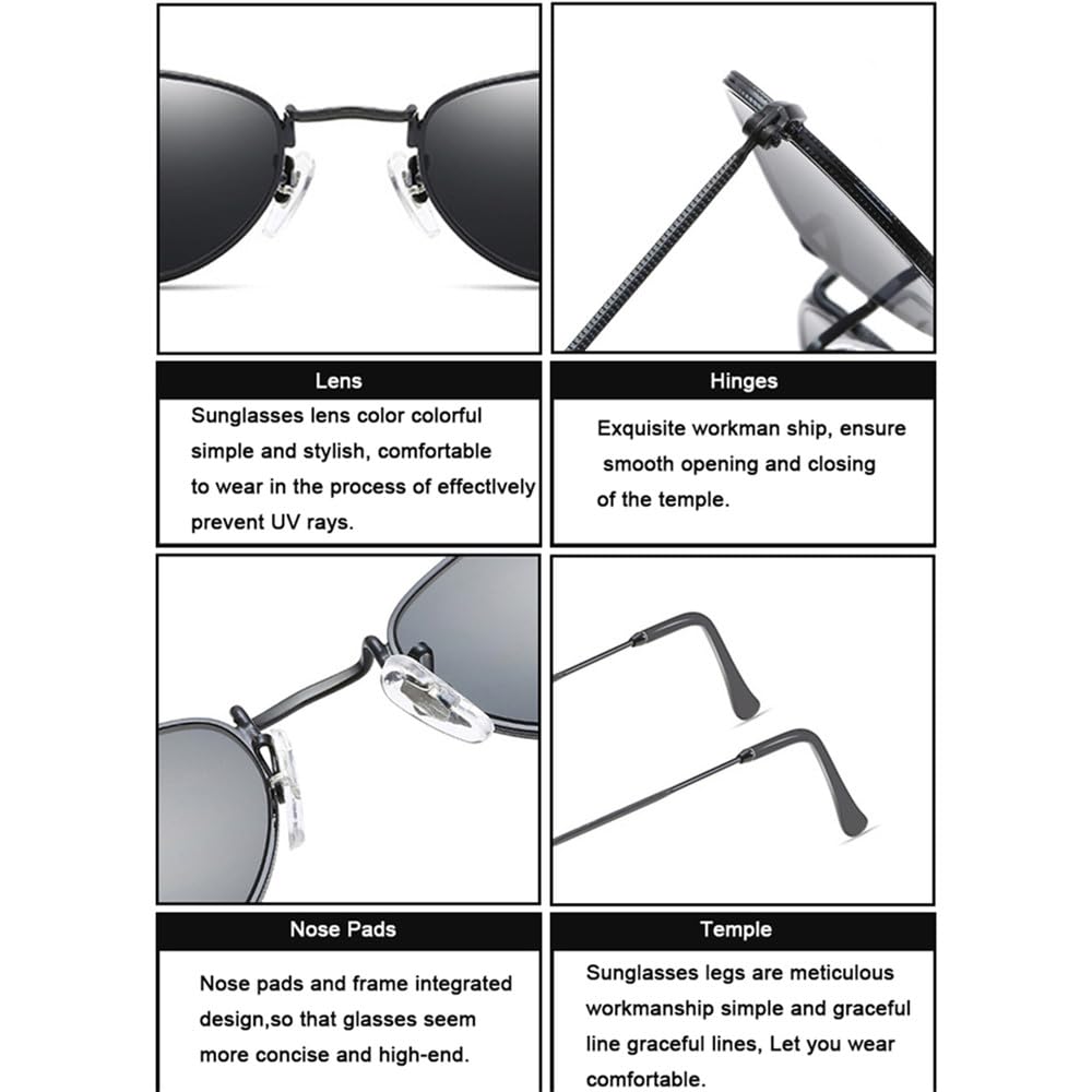 Gafas de sol ovaladas pequeñas para mujeres y hombres, gafas de sol de aleación para damas, gafas UV400