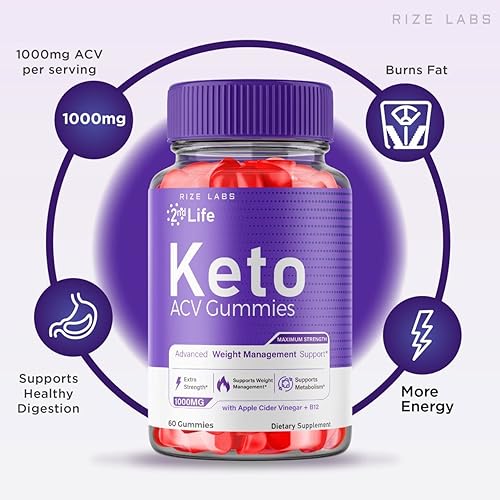 Miniatura 2 de 2nd Life - Gomitas cetogénicas de 2nd Life - 2nd Life Keto ACV Gummies para pérdida de peso avanzada, gomitas Keto Pro Burn con vinagre de sidra de