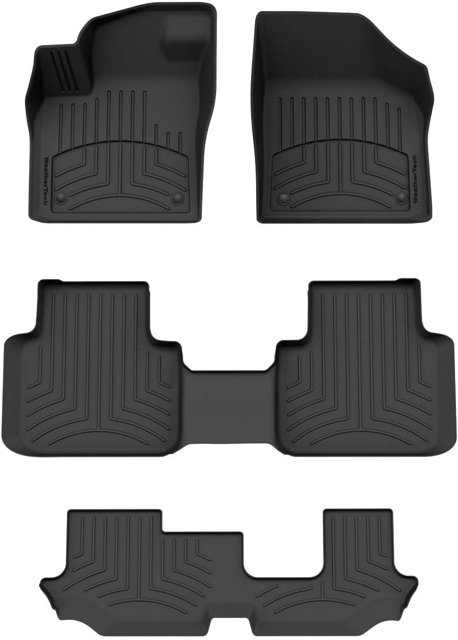 WeatherTech FloorLiner HP Custom Fit Floor Mats for VW Atlas Full Set (441084-1-4-3IM), Black