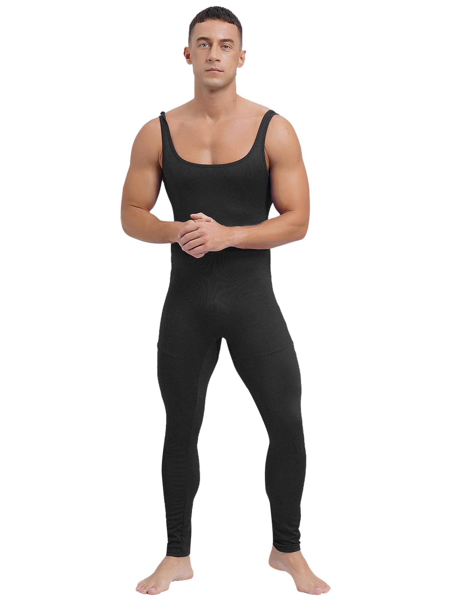 Traje Deportivo para Hombre Mono Deportivo Traje De Entrenamiento Yoga Sin Mangas De Cuerpo Entero Mono Ajustado