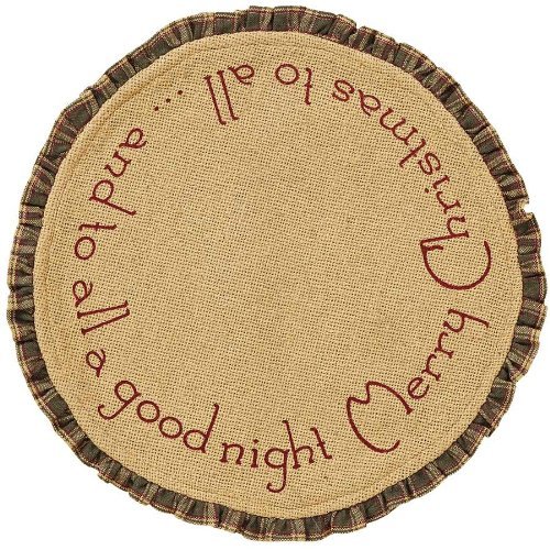 Burlap Santa Tablemat Ruffled