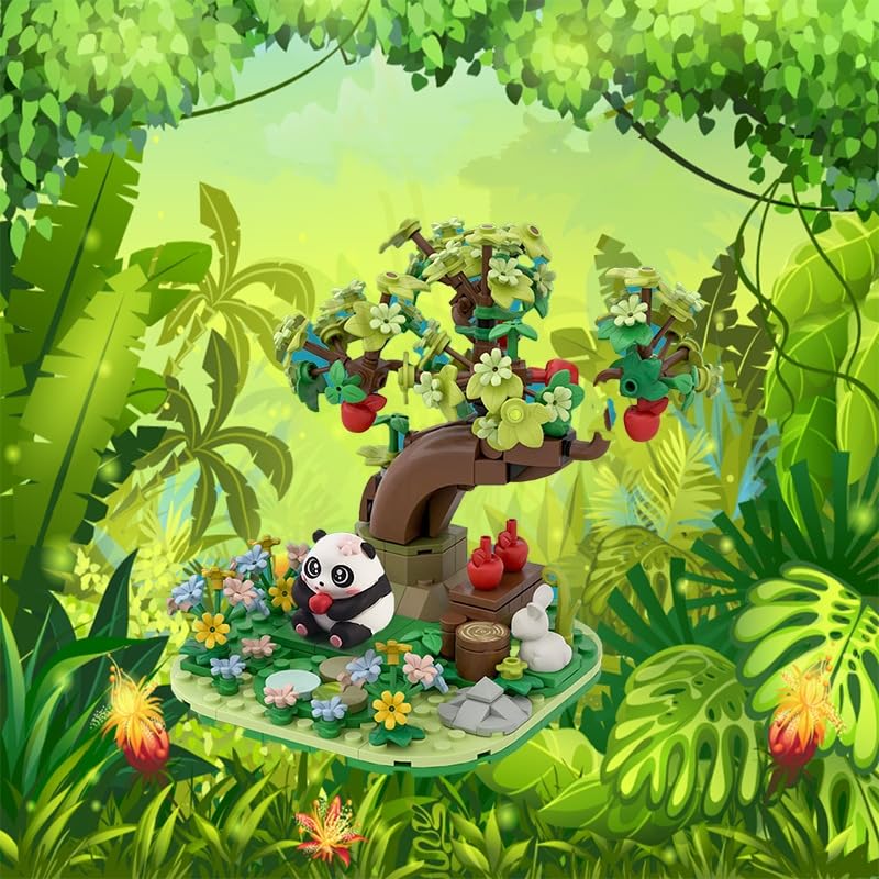 Set Di Costruzioni Foresta Pluviale Tropicale - 1358 Pezzi, Con Coccinella, Farfalla, Scarabeo Ercole E Piante - Giocattolo STEM - 2