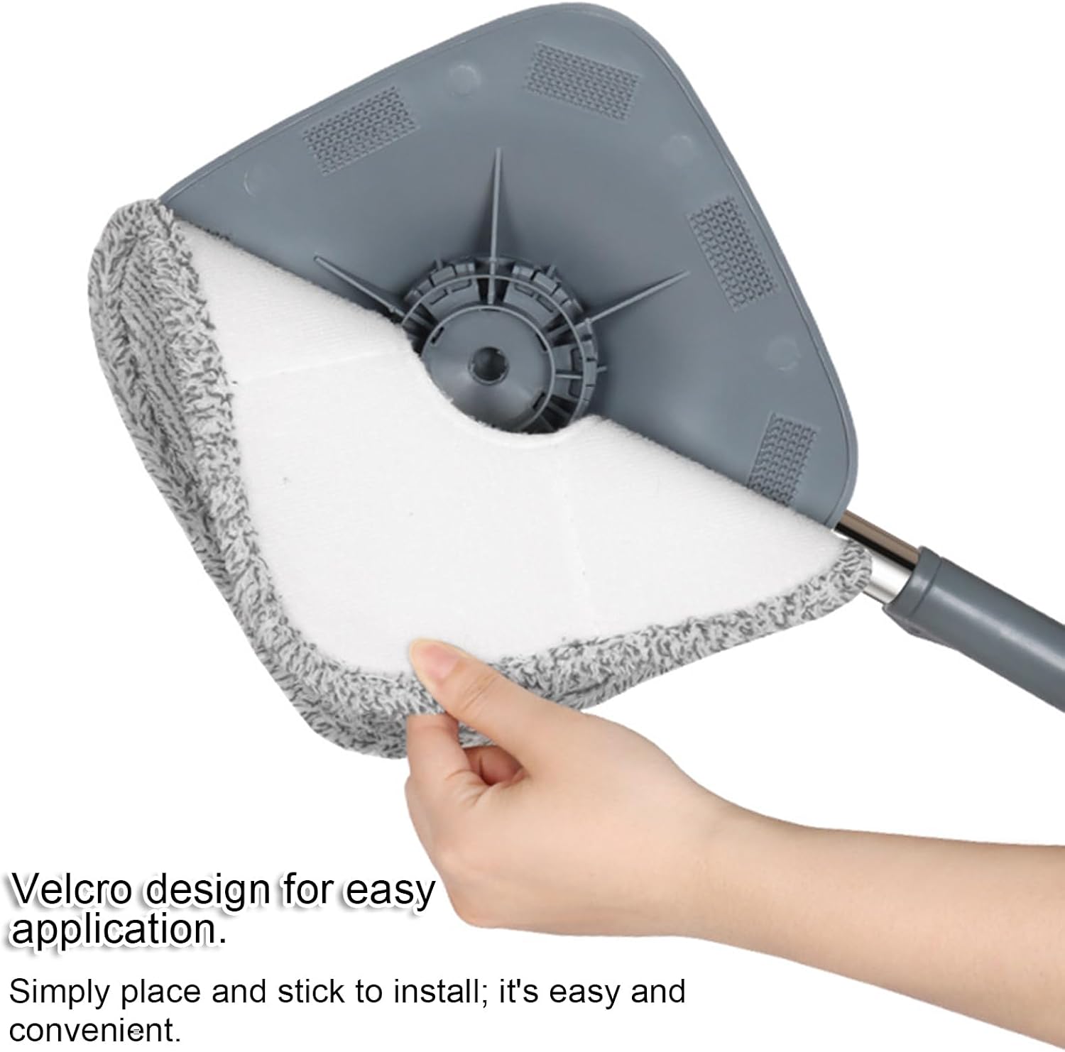 Clean Dirty Water Separation Flat Mop System Self-Wringing Spin Mop with Bucket Hands-Free Square Floor Mop with 7 Reusable Microfiber Pads