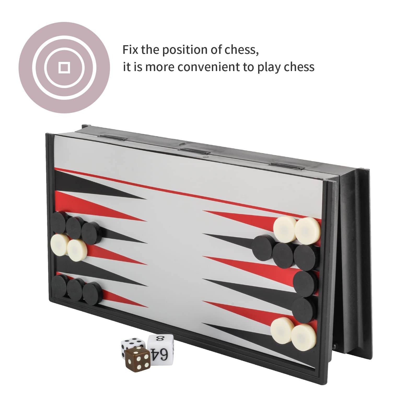 Andux Portable Magnetic Folding Backgammon Table Game Set CXSLQ-01 (M)