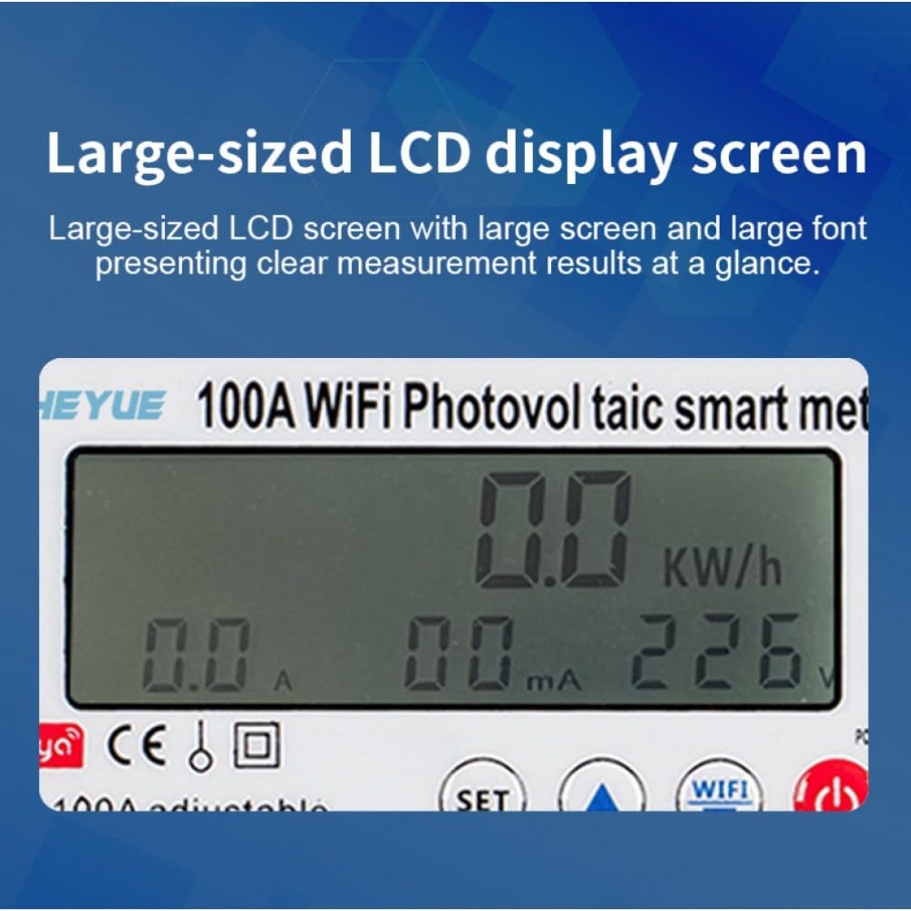 4P Monofase bidirezionale di energia elettrica Contatore di energia kWh Contatore WIFI Telecomando intelligente di energia elettrica Wattmetro 110/220 V 100A