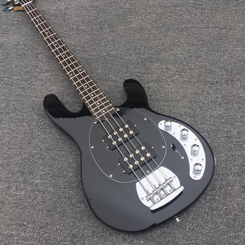 Basse électrique noire pour concerts et sessions de studio - 4