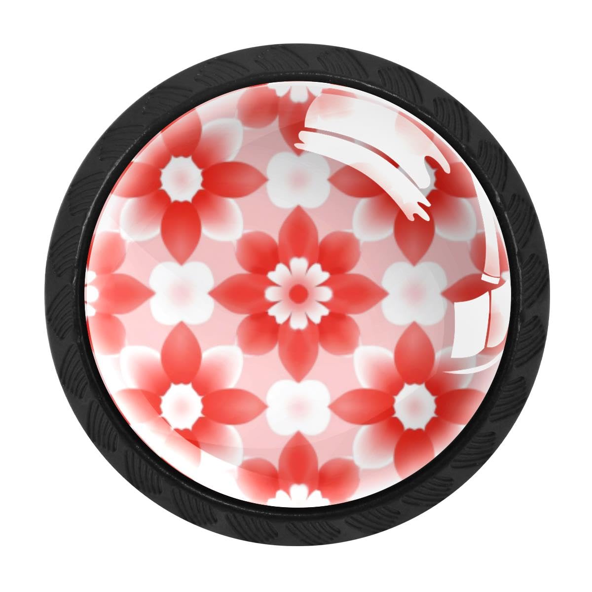 HEOEH 4 PCS Kitchen Cabinet Knobs, Flowers Drawer Knobs Dresser Handles
