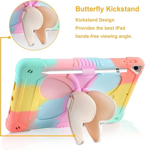 Miniatura 4 de VOFUOE Funda para iPad 9.7 2018 para iPad de 6 generación, soporte para lápices con soporte de mariposa, para iPad de 5 generación 2017, funda