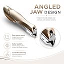 HAVERION Slant Edge Nail Clippers for Men Women, Precision Stainless Steel Nail Cutter for Ingrown and Thick Nails, Professional Toenail Clipper with Ergonomic Handle gallery image