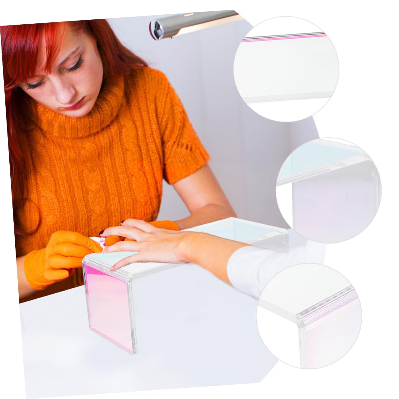 Cuscino Poggiamani Manicure Ispessito Acrilico, Supporto | Uso Domestico e Lavoro Manicure, Portatile Salvaspazio, per Nail Art e Unghie delle Mani