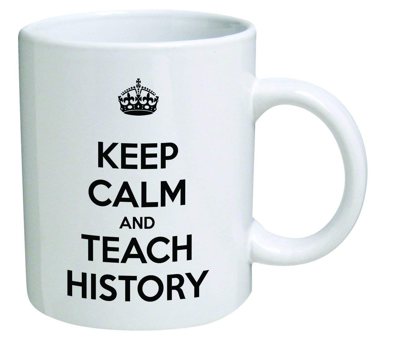 VIGAT Funny Mug - Keep Calm and Teach History - 11 OZ Coffee Mugs - Inspirational Gifts and Sarcasm - by Monkey Duo