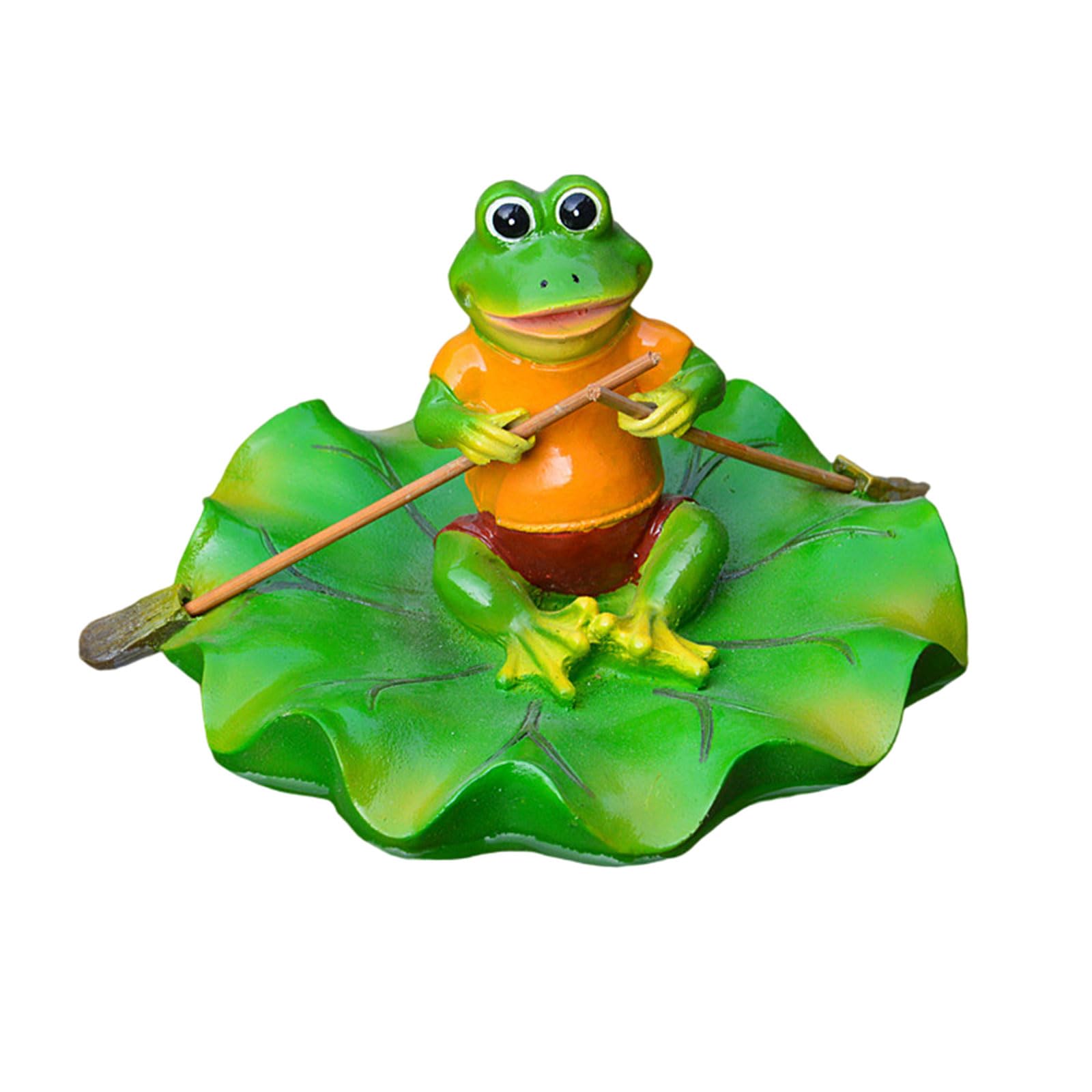 NEWFT Beautiful Cartoon Floating Frogs Shape Floating Ornaments Sculpture Cartoon Shape for Party Decors Fish Tanks Ornaments Pond