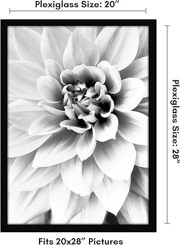 Vista 538 de Americanflat - Marco para póster de 71 x 74 cm con plexiglás pulido, portarretratos negro de madera industrializada, Epic Collection, marco ancho