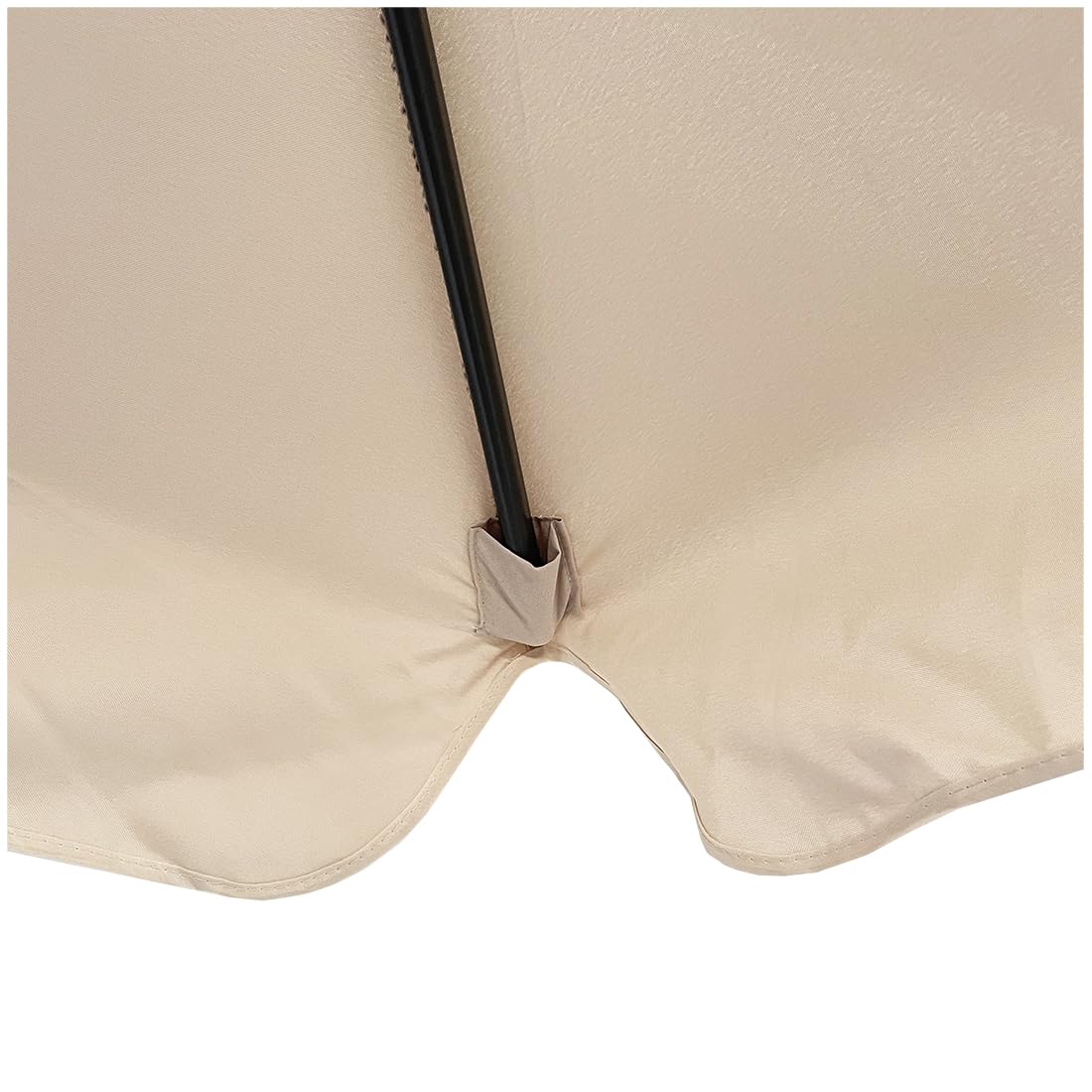 Acomoda Textil – Sombrilla de Jardín con Faldón Protector y Forro Anti UV para Exterior. Parasol de Aluminio Estable con Manivela, Toldo Octogonal 3 M Ø para Terraza y Patio. (Crema)