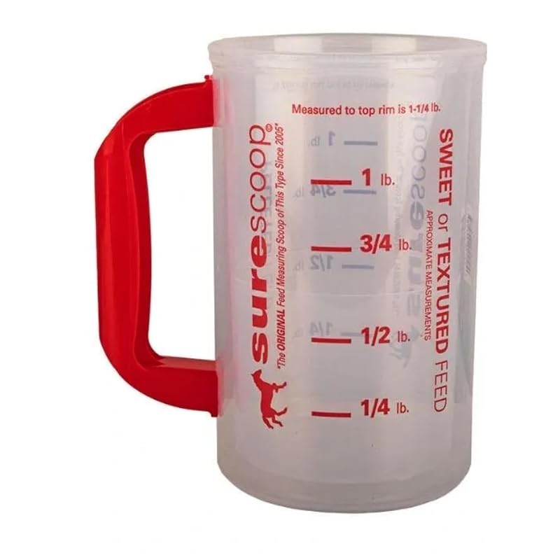 SureScoop Dosador Graduado para Ração de Cavalos, Cabras e Ovelhas Whirley DrinkWorks – 1 unidade