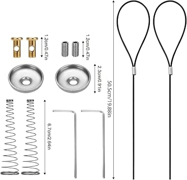 Easy Installation Gate Latch Pull Spring and Cylinder 2 Sets Accessory Hardware Quick Door Upgrade