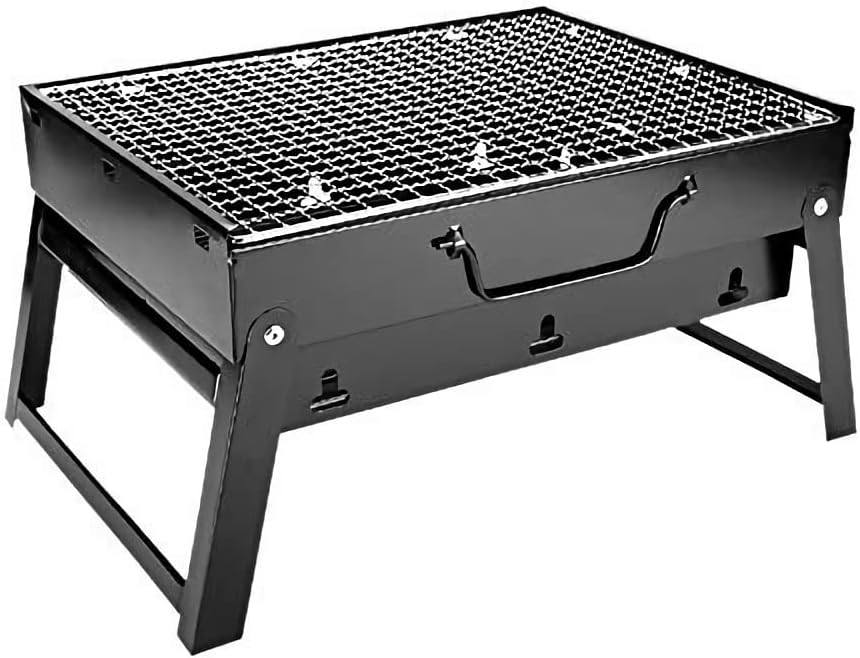 BBQ Charcoal Grill, Barbecue Grills Folding Portable Lightweight Small Barbecue Grill Tools For Outdoor Grilling Cooking Camping Hiking Picnics Tailgating Backpacking Party Father's Day Gift image 4