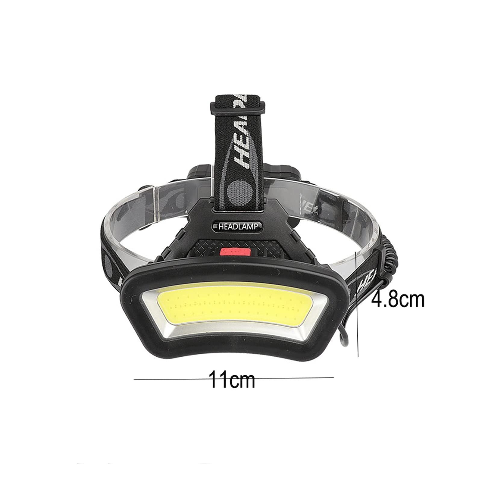 JINGYAN Reflektory Lampa głowy USB. Akumulator Headlamp Użyj Battery Heatlight LED LED Headlamp Head Light Wodoodporne światło połowowe