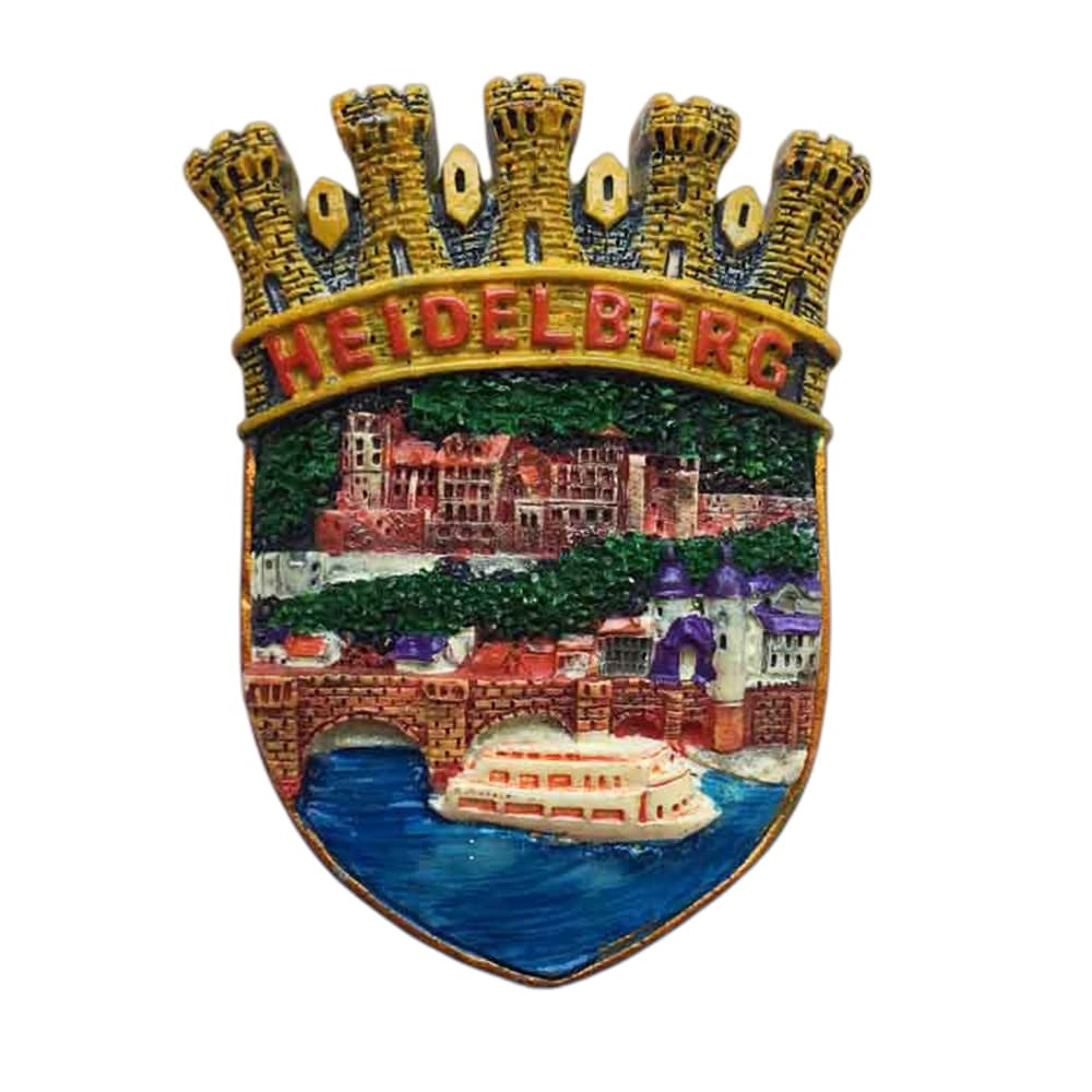 VALDEIG Magnete Heidelberg - Magnete Per Frigorifero Con Veduta Della Città, Souvenir Germania, Arte Di Jürgen Valdeig, Regalo Decorativo - 3