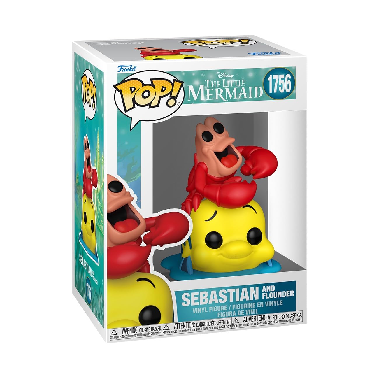 Funko POP! Disney: The Little Mermaid - Sebastian & Flounder - Collectable Vinyl Figure - Gift Idea - Official Merchandise - Toys For Kids & Adults - Model Figure for Collectors and Display