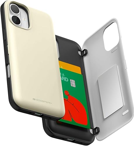 Miniatura 22 de GOOSPERY Parachoques magnético para puerta compatible con iPhone 15, funda con tarjetero, cartera con cierre magnético automático, protector