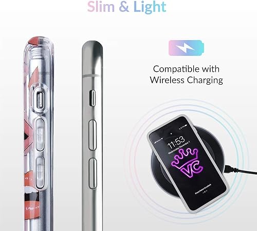 Miniatura 6 de Velvet Caviar Funda compatible con iPhone 11 con diseño de labios para niñas y mujeres, bonitas fundas protectoras transparentes (labios rosados