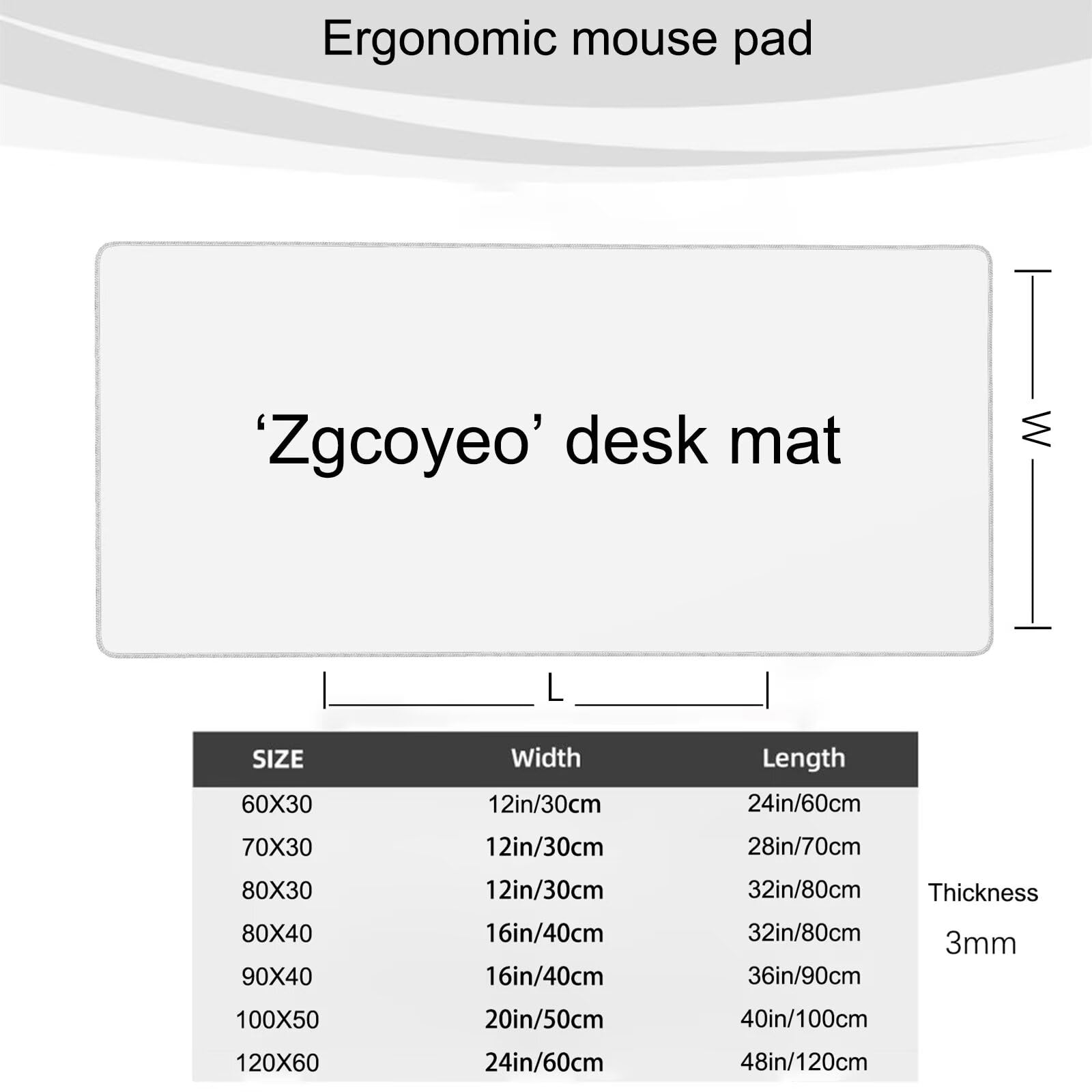 Nero Tappetino Mouse XXL, Tappetino Scrivania Spiaggia Mouse Pad Gaming con Base in Gomma Antiscivolo, Sottomano Scrivania per Computer, PC, Ufficio, Regali per Uomini e Donne 1200 x 600 x 3mm t2-tb1