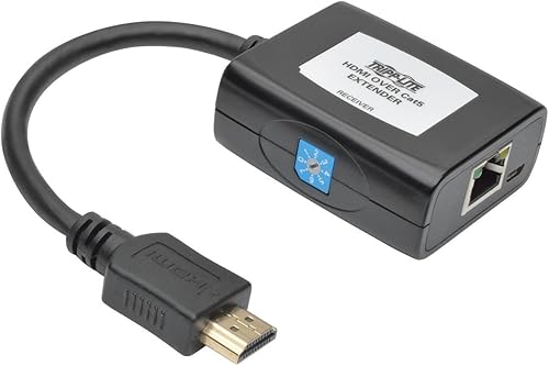 Tripp Lite Transmisor para vídeo y audio con 2 puertos HDMI por Cat5Cat6 Extensor Difusor, resolución 1920 x 1200 1080P a 60 Hz (B126-002) 1 Negro