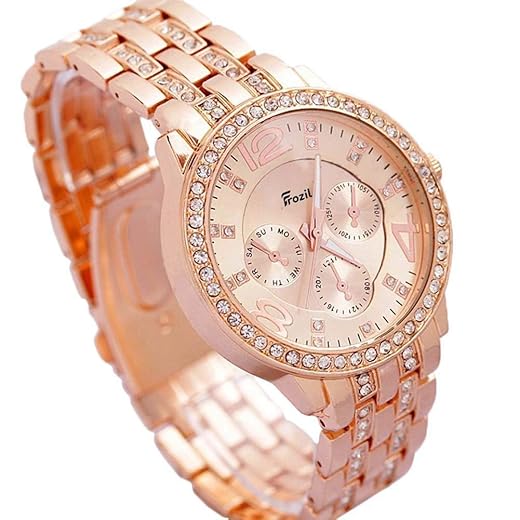 FROZIL Diamond Dial Stainless Steel Watch