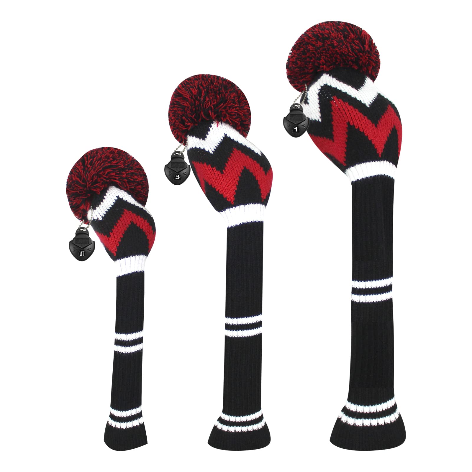 Scott Edward Golf Headcovers for Woods Set of 3 Fits Well Driver(460cc) Fairway Wood and Hybrid(UT) The Perfect Change for Golf Bag-image-49