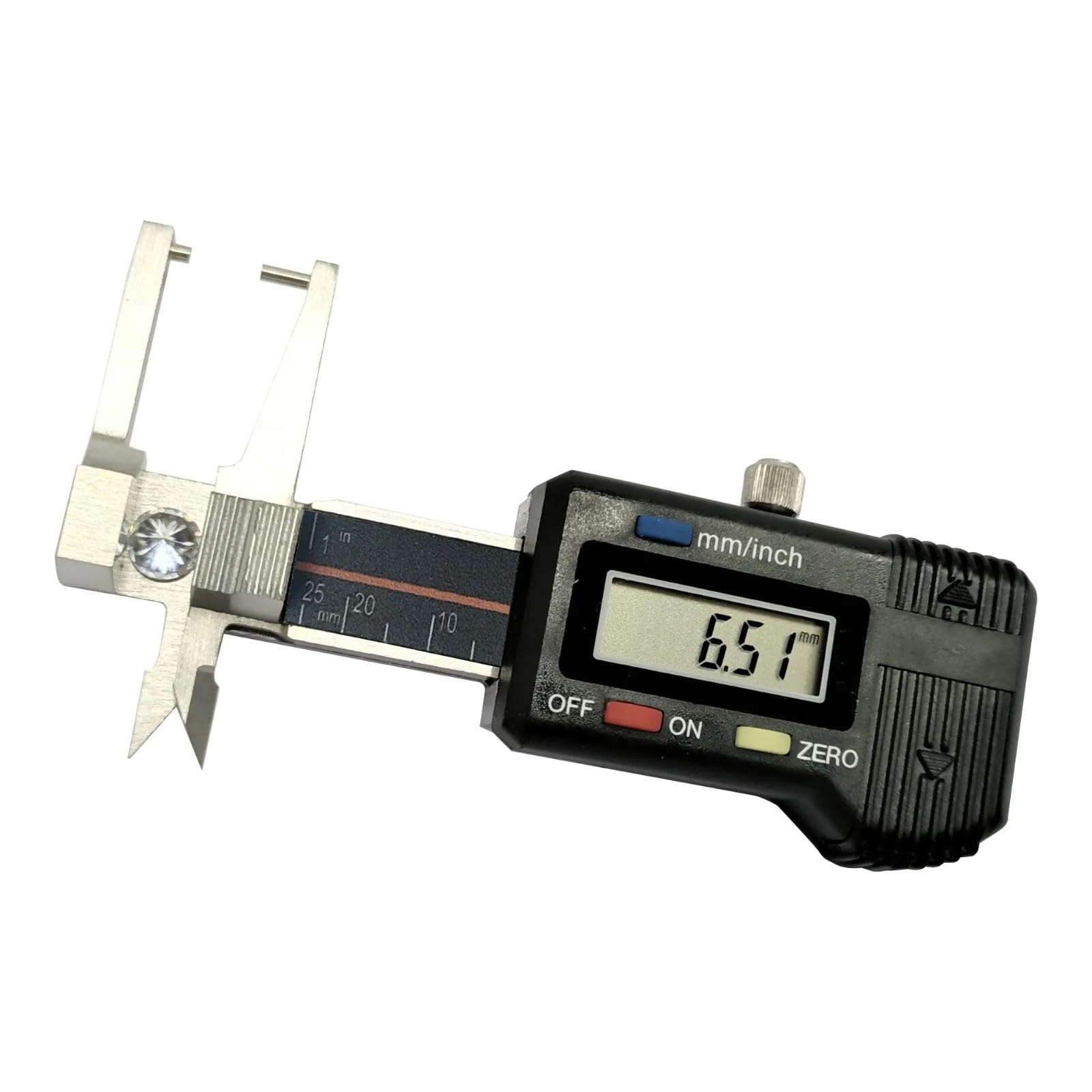 Regla de calibrador Digital de Calibre de 0-25 mm, calibrador de Piedras Preciosas con Pantalla Digital electrónica de 0,01 mm para medidor de Espesor de Tarjetas de joyería