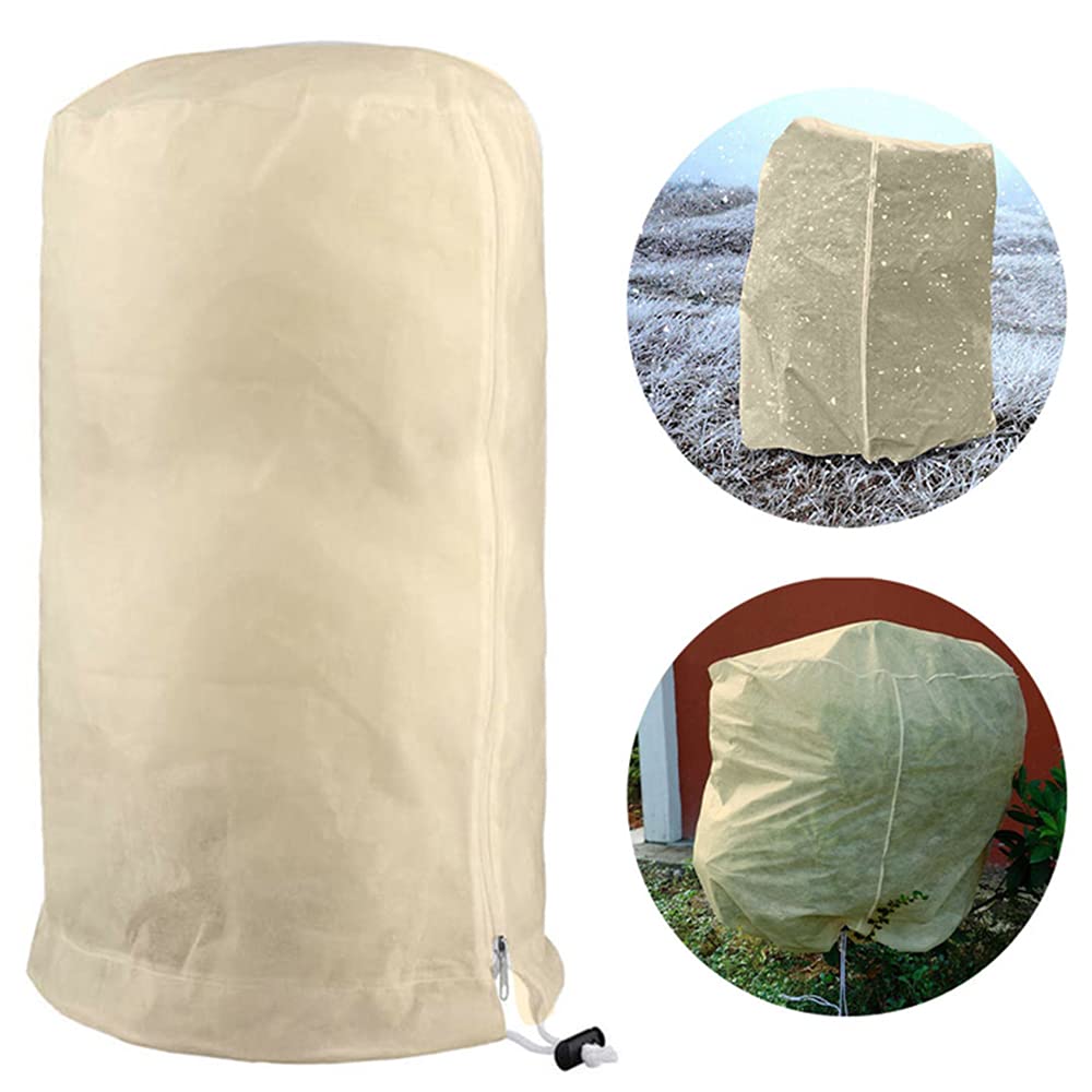 2 Piezas Manta Termica Plantas de Invernadero 200×240cm Beige, Manta Termica Plantas Heladas, Protectores para Plantas Bolsa Funda con Cremallera, Protección contra Heladas Plantas Invierno Bolsa