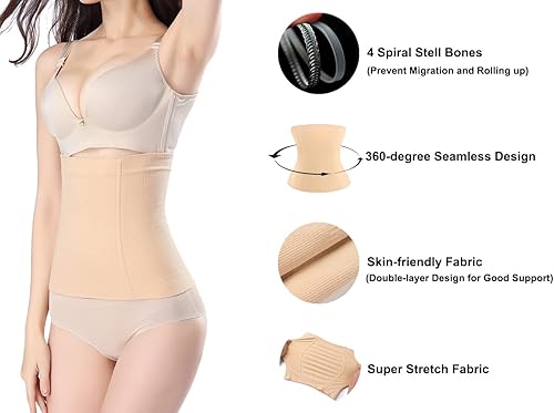 Miniatura 4 de entrenador para cintura, moldeador para perder peso, modelador para controlar el abdomen, modelador para el cuerpo, transpirable, faja para la