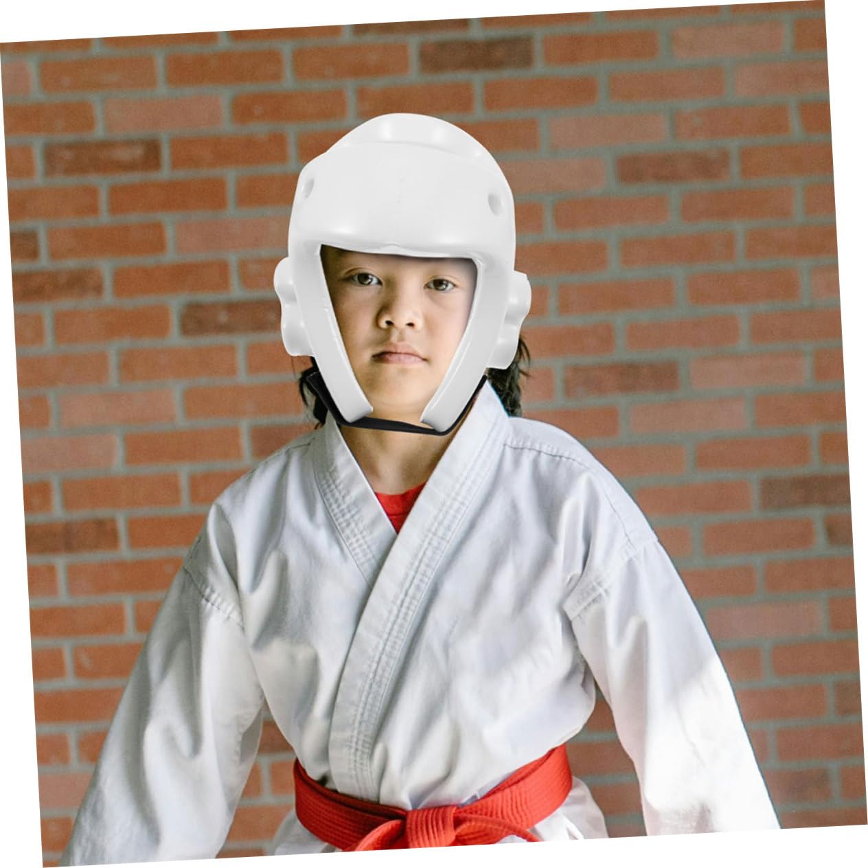 Happyyami Caschetto Protettivo per Ragazzi in Pu Bianco, Casco da Boxe Sicuro e Traspirante per Taekwondo e Karate, per Allenamenti e Sparring