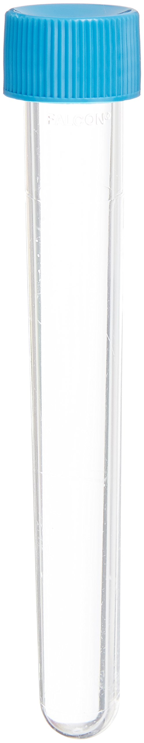 Corning Falcon 352027 Round Bottom poliestireno Test Tube con azul Screw Cap, estériles, 8 ml (1000 unidades)