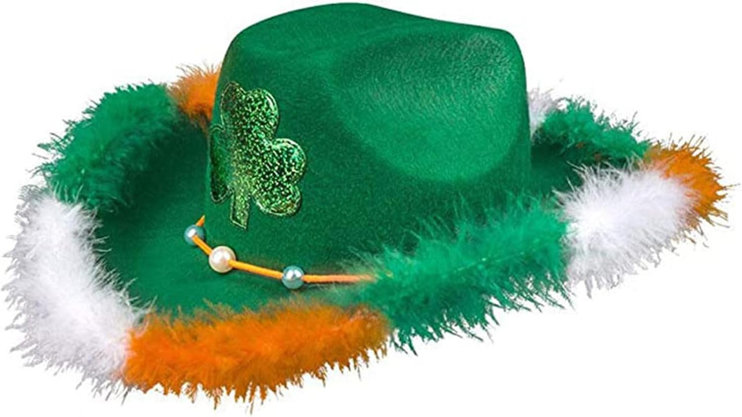 TiaoBug Western Cowboy Hat for Men Women Classic Fedora Hat Wide Brim Sequin Fedora for Mardi Gras Parties