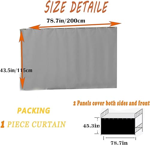 Miniatura 5 de Navhao 1 Panel Dormitorio Hogar Sólido Espesor Litera Cortinas de Cama Cortinas de Tela Cama Canopy Hombres Mujeres Individual Sleeper