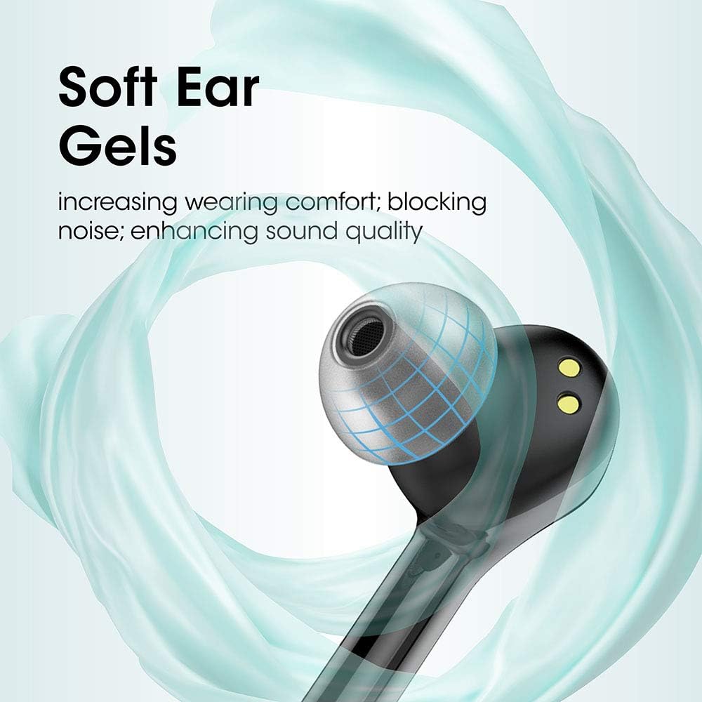 Top Rated KNZ SoundMax Premium True Wireless Earphones with Qi Wireless Charging Case; Bluetooth 5 Earbuds with HD Sound Quality; Hands-Free Headset; Touch Control; Charging via USB Type-C or Wirless.