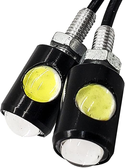 Black Dual LED Tag Lights License Plate Bolts Xenon White Red LED for motorcycle ATV car 4x4 offroad trucks