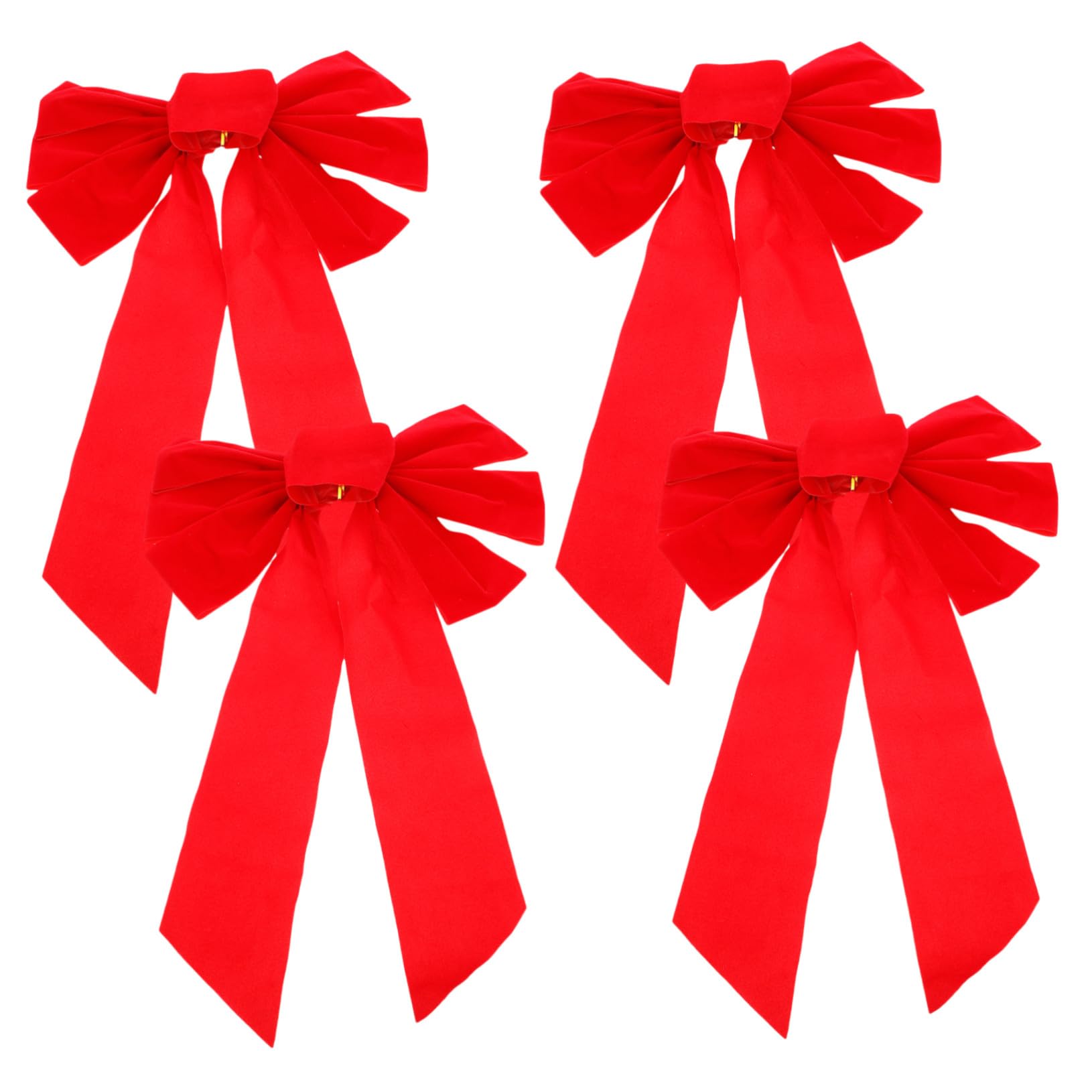 4 Piezas Lazos de Navidad de Decoración de Moños para Árbol Cortinas y Regalos Fiesta Navideña