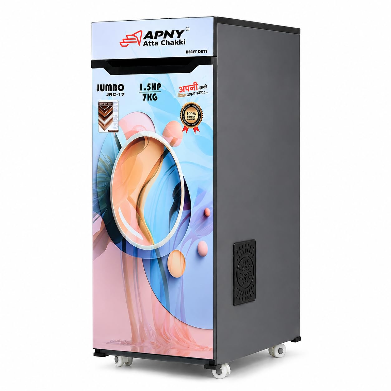 Fully Automatic Flour Mill Machine for Home | 1.5HP Heavy Duty Low Noise Motor | Ghar Ghanti | Chakki Machine | Wheat,Rice & Multi Grain Grinder | Electric Atta Maker | 12Kg Capacity-image-24