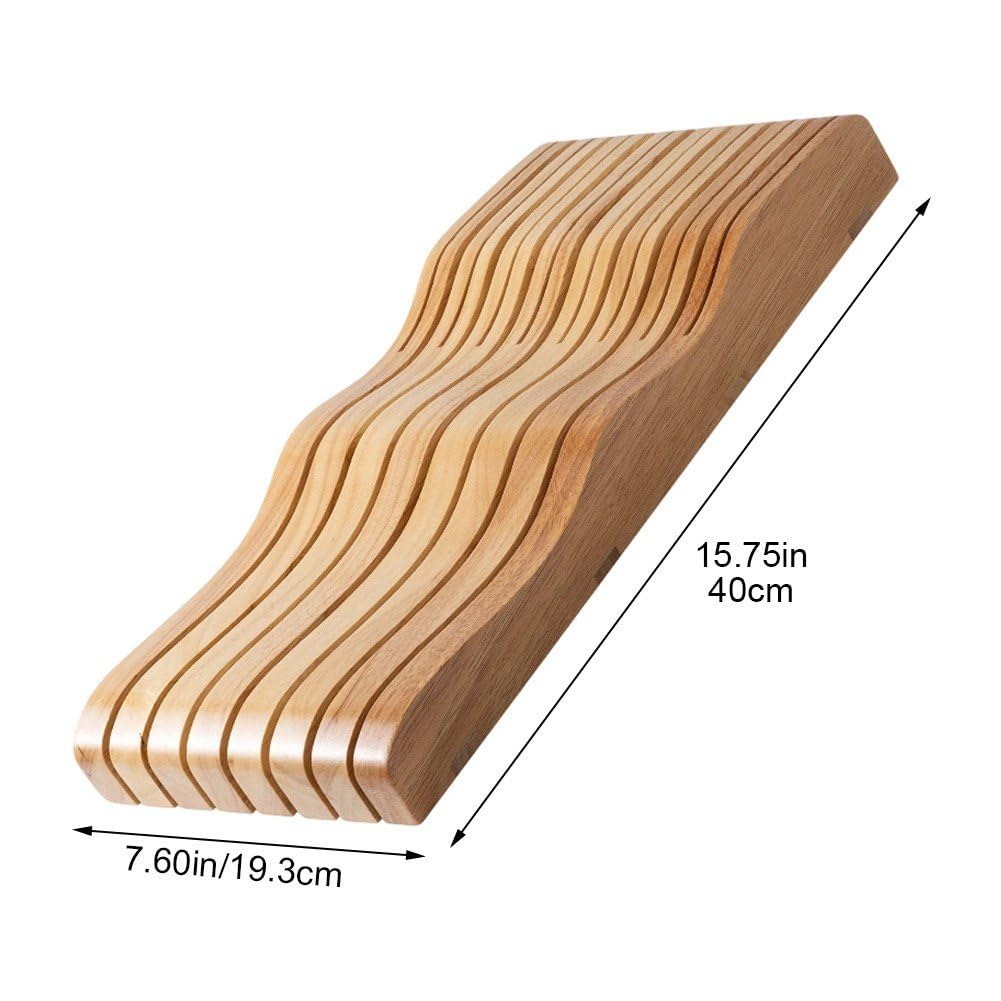 Messerablage Aus Holz, Küchen-Desktop-Organizer, Küchenmesserhalter, Schubladen-messerblock-platzierung, Horizontale Messerablage Aus Holz