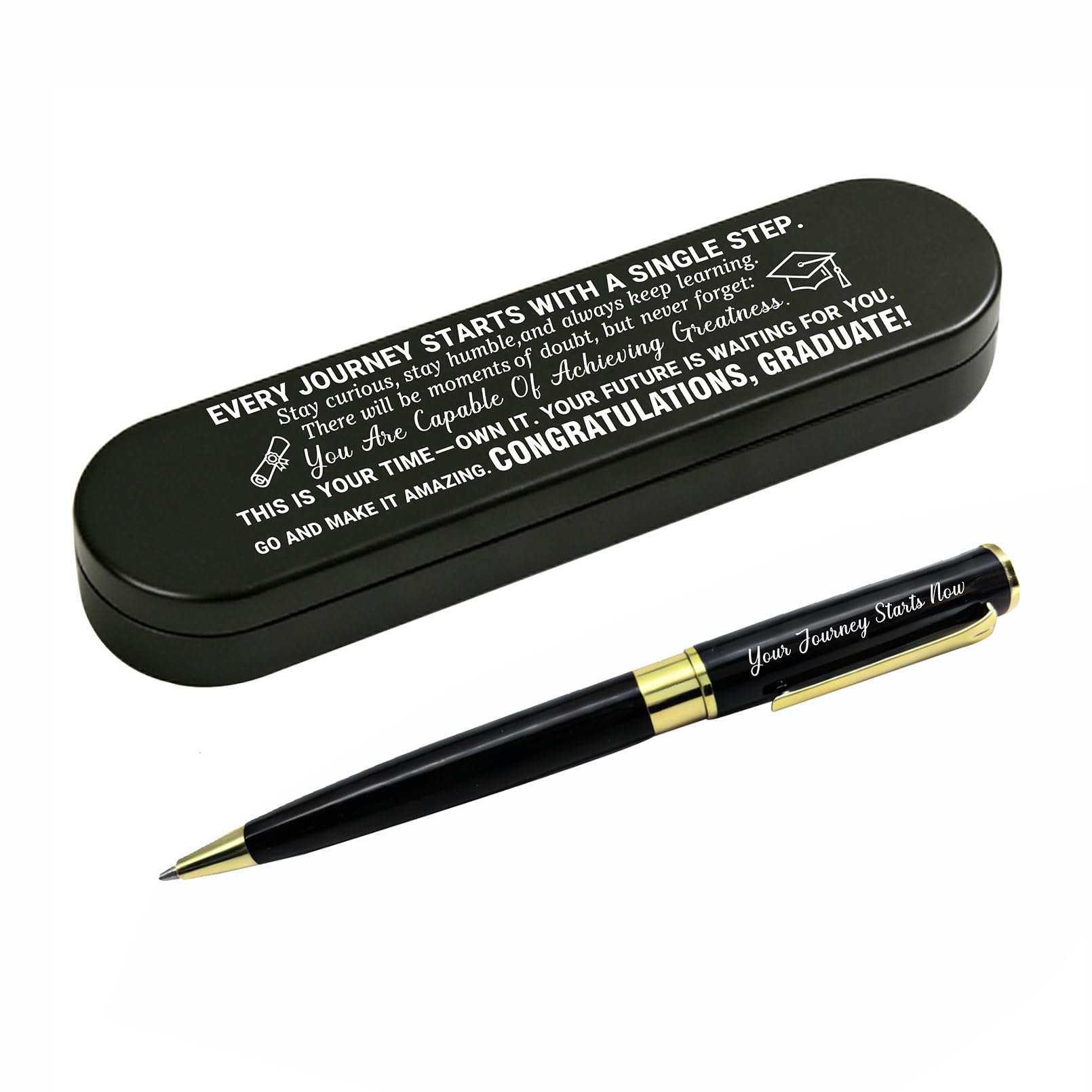 DGXMD Class of 2026 Graduation Gift Inspirational Engraved Ballpoint Pen with Pen Case - Elegant Writing Pen for High School & College Graduates, Gift for Him or Her
